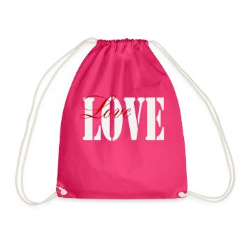 LOVE - Turnbeutel - Fuchsia - Vorne