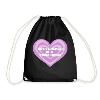 Toxic family - Drawstring Bag - black - Front