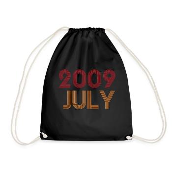 16th birthday July - Drawstring Bag - black - Front
