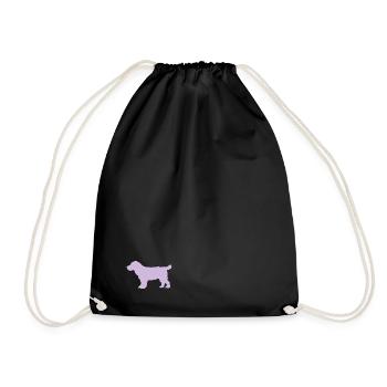 Cocker Spaniel Hund – light berry - Turnbeutel - Schwarz - Vorne