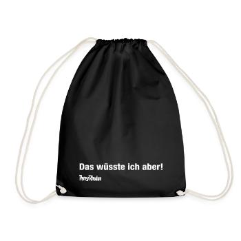 Das wüsste ich aber – weiß - Turnbeutel - Schwarz - Vorne
