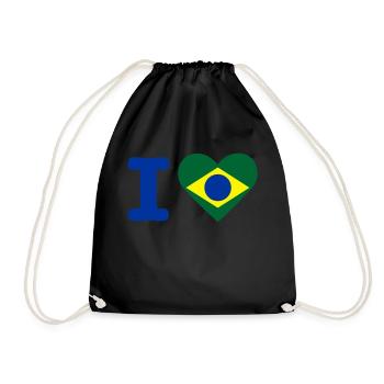 I love Brasilien - Turnbeutel - Schwarz - Vorne