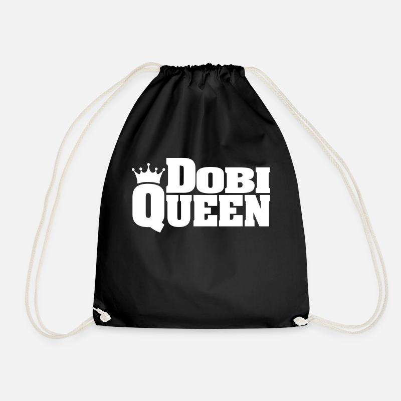 DOBI QUEEN Doberman Doberman - Drawstring Bag - black