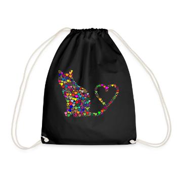 Hearts Hearts Heart I Love You I Love You U24 - Drawstring Bag - black - Front