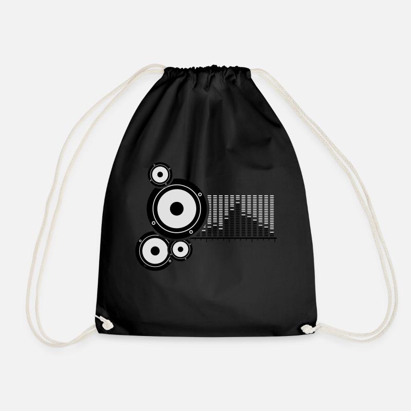 music - Drawstring Bag - black