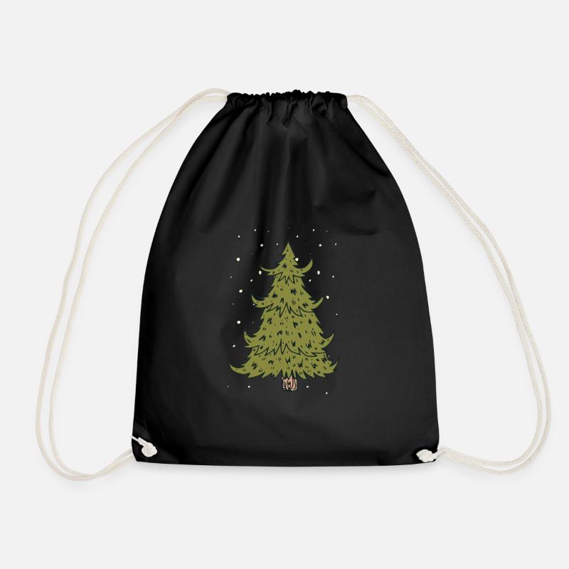 Tannenbaum - Turnbeutel - Schwarz