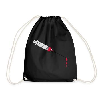 Blood Syringe - Turnbeutel - Schwarz - Vorne