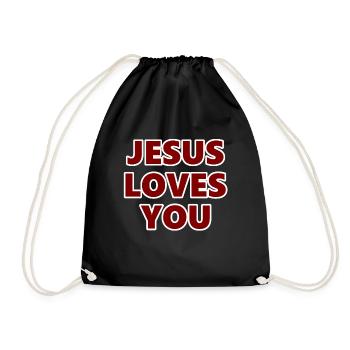 Jésus, proverbe anglais, foi, religion, Dieu - Sac de sport léger - noir - Devant
