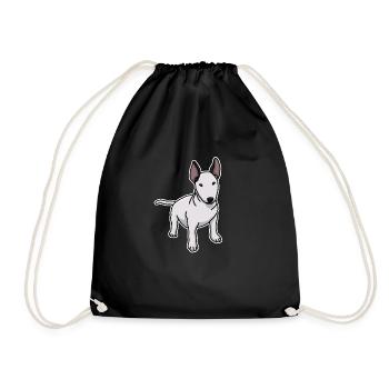 Bull Terrier, Dog, , Dog Owner, Comic - Drawstring Bag - black - Front