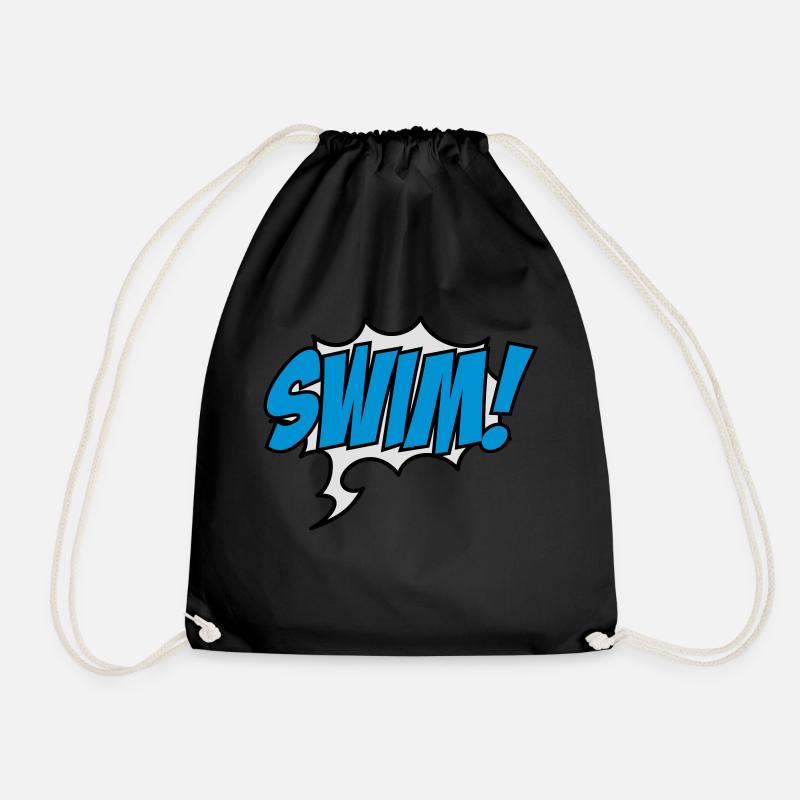 swim - Drawstring Bag - black