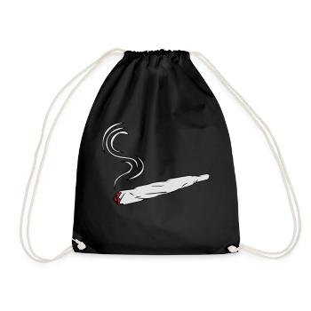Kiffen joint design - Drawstring Bag - black - Front