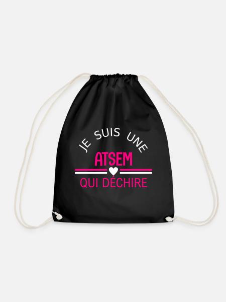 je suis une atsem qui déchire - Sac de sport léger - noir