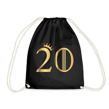 20years - Drawstring Bag - black - Front