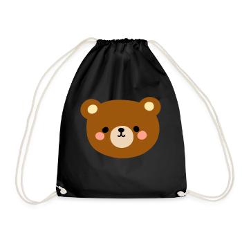 Grizzly ours - Sac de sport léger - noir - Devant