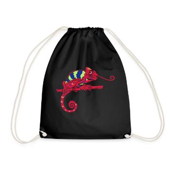 chamaeleon - Turnbeutel - Schwarz - Vorne