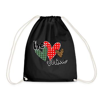 Be Mine Valentine - Turnbeutel - Schwarz - Vorne