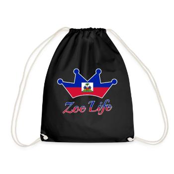 Haïtie drapeau Couronne Vie I cadeau idée - Sac de sport léger - noir - Devant