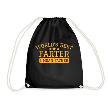World’s best farter cadeau papa fête des pères Sort - Sac de sport léger - noir - Devant