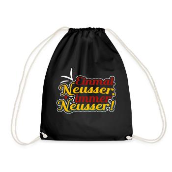 Einmal Neusser immer Neusser! Geschenkidee 2021 - Turnbeutel - Schwarz - Vorne