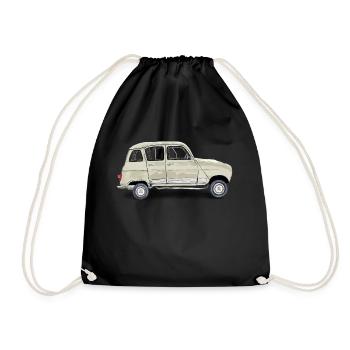 Vintage car - Drawstring Bag - black - Front