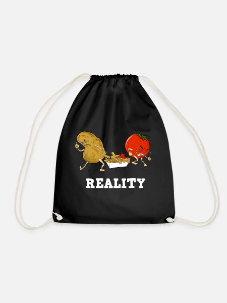 Frites Humour drôle, idée cadeau Marrant - Sac de sport léger - noir