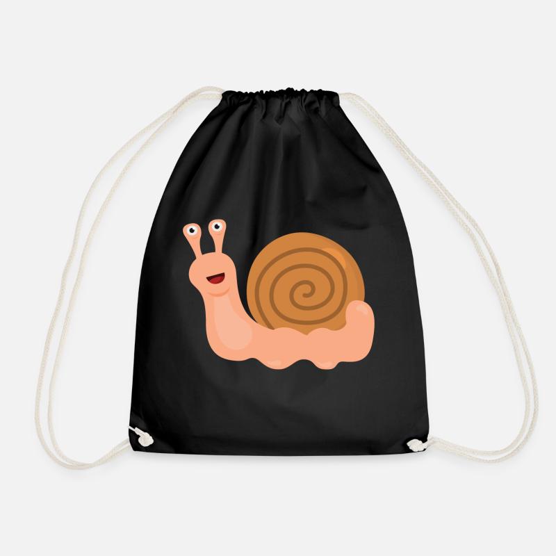 Schnecke - Turnbeutel - Schwarz