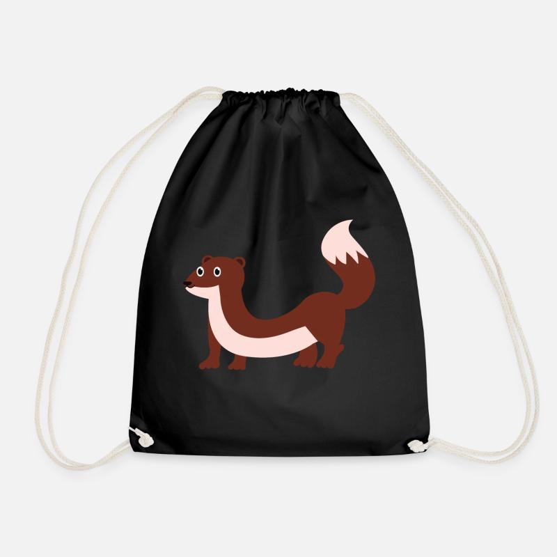 Weasel - Drawstring Bag - black