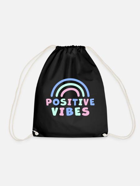 POSITIVE VIBES - Turnbeutel - Schwarz