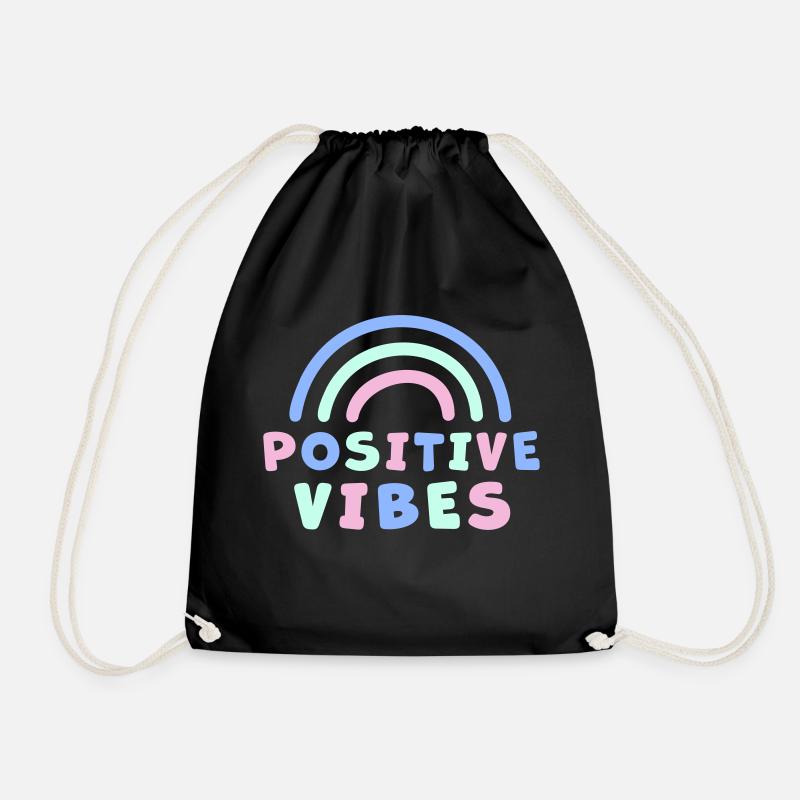 POSITIVE VIBES - Turnbeutel - Schwarz