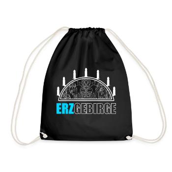 Schwibbogen Erzgebirge - Turnbeutel - Schwarz - Vorne