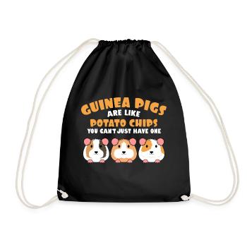 Les cochons d’Inde mignons sont comme des croustilles - Sac de sport léger - noir - Devant