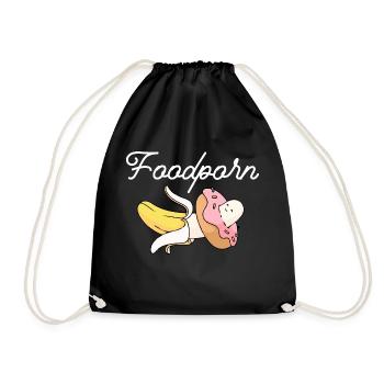 foodporn - Turnbeutel - Schwarz - Vorne