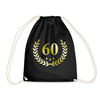 60 Couronne numéro - Sac de sport léger - noir - Devant