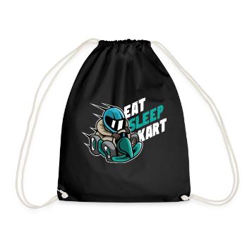 Eat a sleep cart. Hobbyist Poison - Drawstring Bag - black - Front