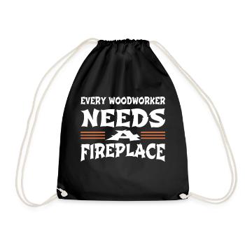 charpentier tshirts apprenti menuisier - Sac de sport léger - noir - Devant