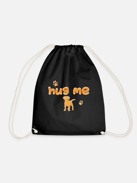HUG ME - Drawstring Bag - black