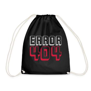 Error 404 Computer Connection - Drawstring Bag - black - Front