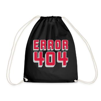 Connection Problem Error 404 - Drawstring Bag - black - Front