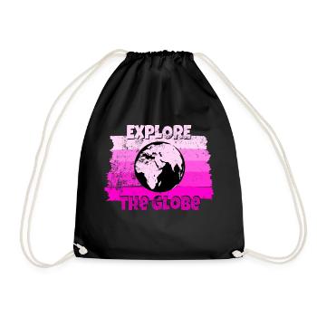 World Tour T-Shirt - Drawstring Bag - black - Front