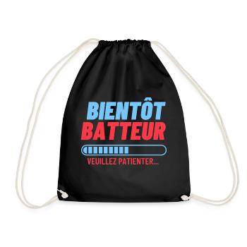 Musiciens | Bientôt Batteur veuillez patienter - Sac de sport léger - noir - Devant