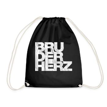 Bruderherz Bester Bruder der Welt Geschenkidee - Turnbeutel - Schwarz - Vorne