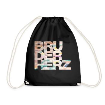 Bruderherz Bester Bruder der Welt Geschenkidee - Turnbeutel - Schwarz - Vorne