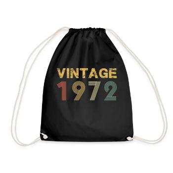 Vintage 1972 - Turnbeutel - Schwarz - Vorne