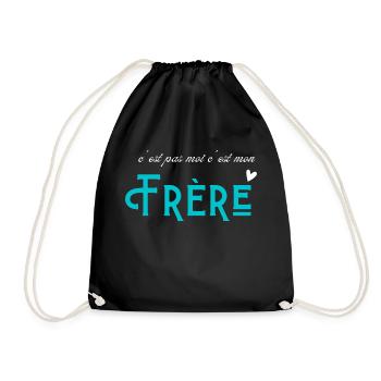 c'est pas moi c'est mon frère- shirt assortis sœur - Sac de sport léger - noir - Devant