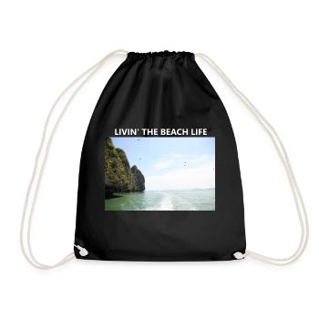 Beach life - Turnbeutel - Schwarz - Vorne