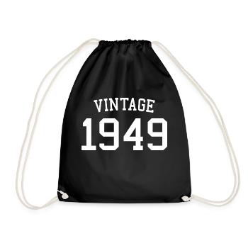 Jahrgang 1949 75. Geburtstag Männer Frauen 75 Jahre alt - Turnbeutel - Schwarz - Vorne