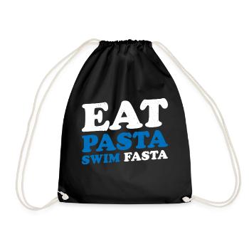 Eat Pasta Swim Fasta 15 - Turnbeutel - Schwarz - Vorne