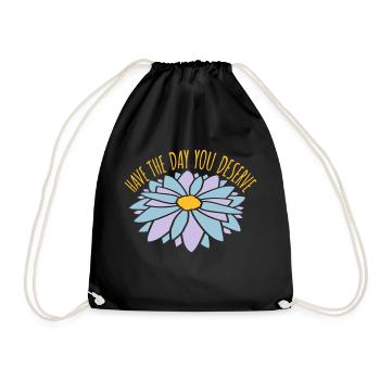 the day you deserve - Drawstring Bag - black - Front