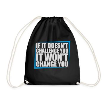 Séance d’entraînement Fitness Motivation Citation - Sac de sport léger - noir - Devant