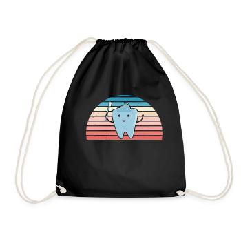 Hygiéniste Retro Sunset Assistant dentaire - Sac de sport léger - noir - Devant